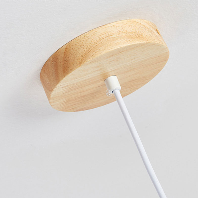 Ozawa Kleine LED Hanglampen Bruin Hout Metaal Slaapkamer Eetkamer