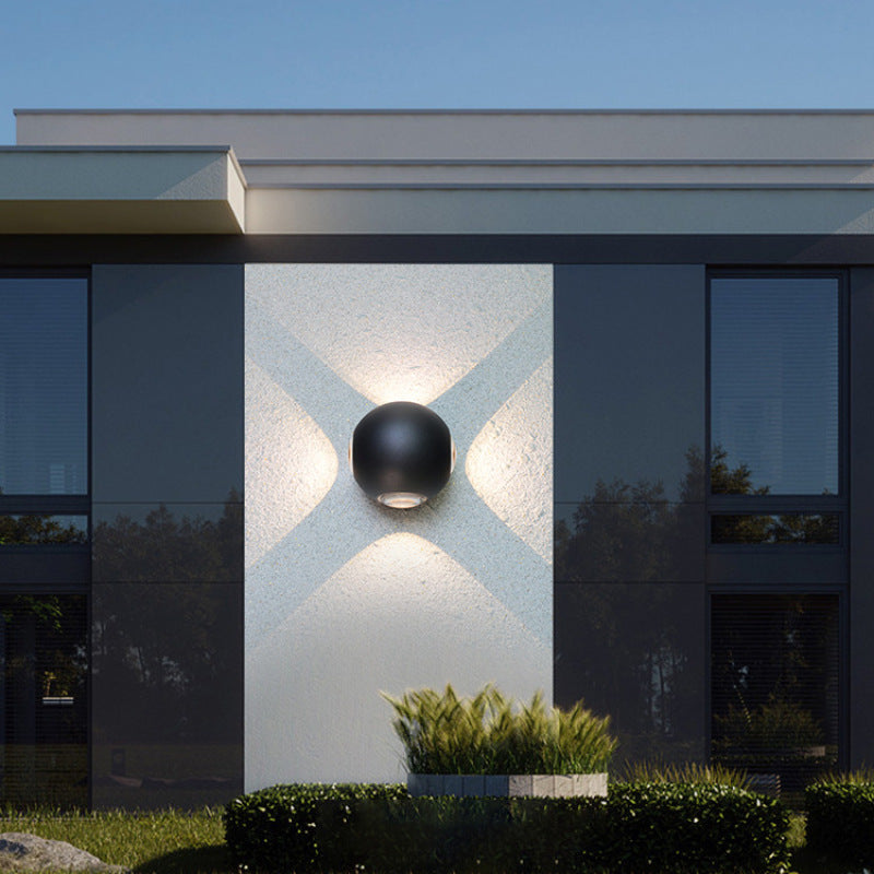 Ronde Modern Design Buiten/Wandlamp Vierzijdig Voor Tuin Buiten