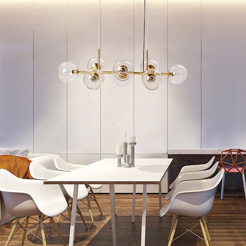 Valentina Ronde LED Hanglampen Zwart Goud Metaal Glas Woonkamer