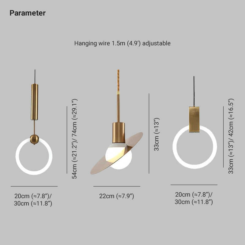 Cooley Moderne Globe/Ring Hanglamp Goud Metaal/Glas Woonkamer