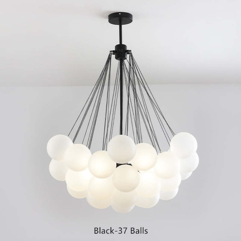 Valentina Design Bol LED Hanglamp Metaal/Glas Zwart/Goud Slaap/Eet/Woonkamer