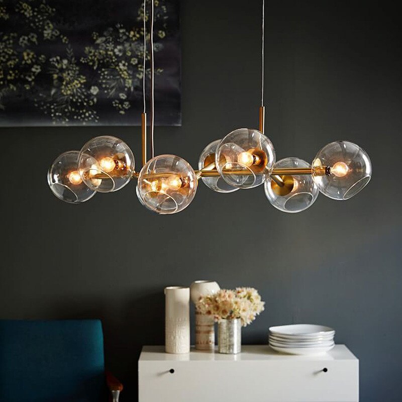 Valentina Ronde LED Hanglampen Zwart Goud Metaal Glas Woonkamer