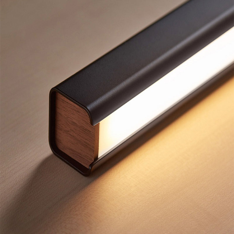 Edge Industriele LED Hanglamp Zwart Wit Metaal Hout Eetkamer