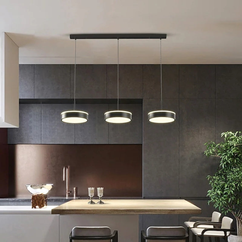 Raheel Moderne LED Hanglampen Zwart Goud Metaal Kantoor Eetkamer