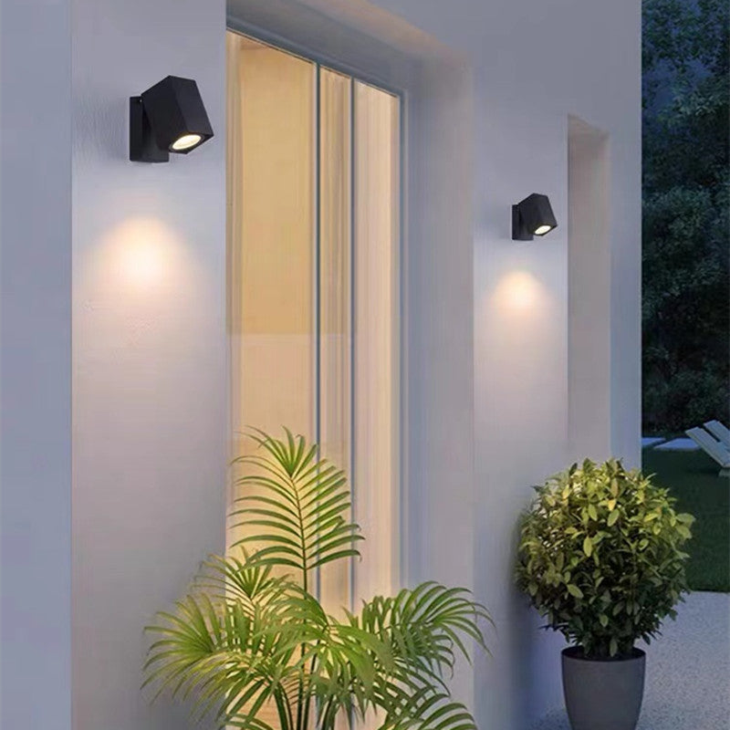 Orr Kleine LED Wandlamp Zwart Metaal Acryl Buiten Tuin Hal