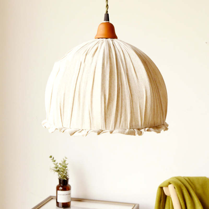 Nordic Design Bloem LED Hanglamp Kap Fabric Beige Woonkamer/Slaapkamer/Eetkamer