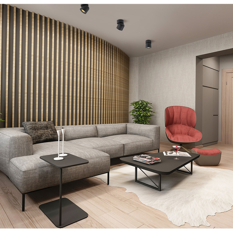 Novak Kleine LED Plafondlamp Zwart Wit Metaal Acryl Slaapkamer