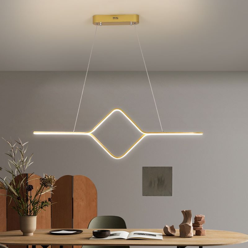 Bouvet Moderne Lineair Vierkant LED Hanglamp Goud/Zwart Slaapkamer/Eetkamer
