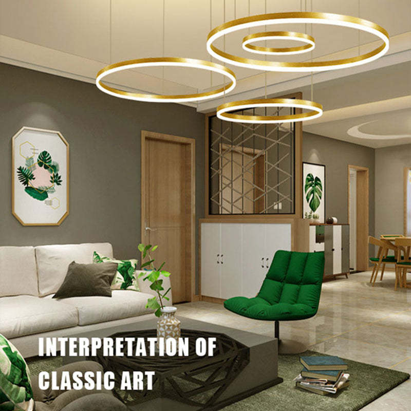 Arisha Moderne Grote Hanglampen Wit Metaal Slaapkamer Woonkamer Tir-Cirkel
