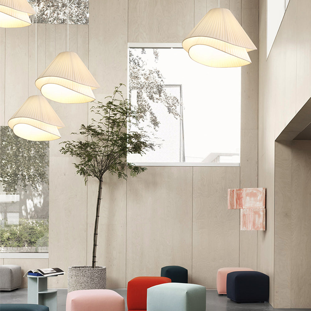 Renée Design LED Hanglamp Bollen Metaal/Doek Wit Slaapkamer/Eetkamer