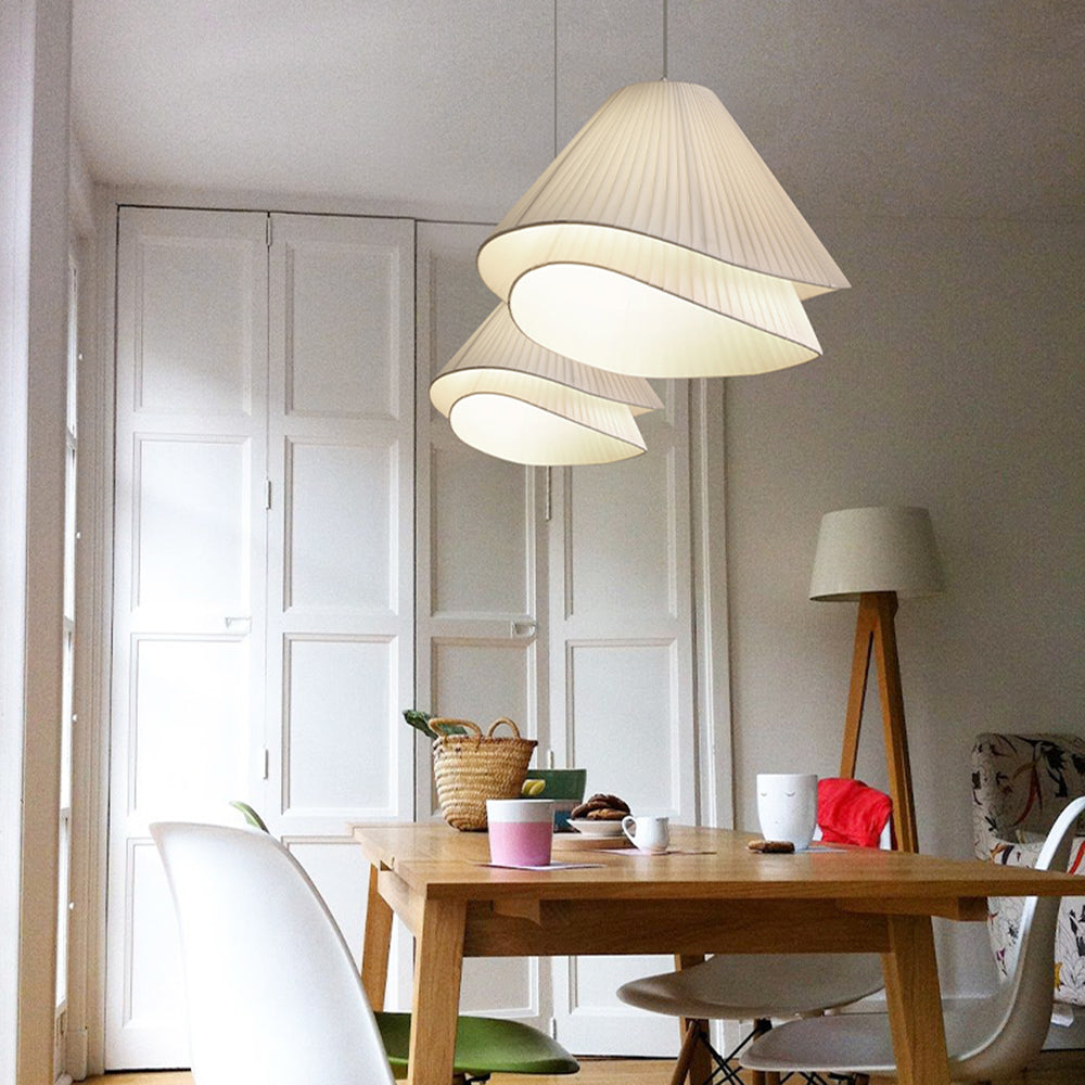 Renée Design LED Hanglamp Bollen Metaal/Doek Wit Slaapkamer/Eetkamer