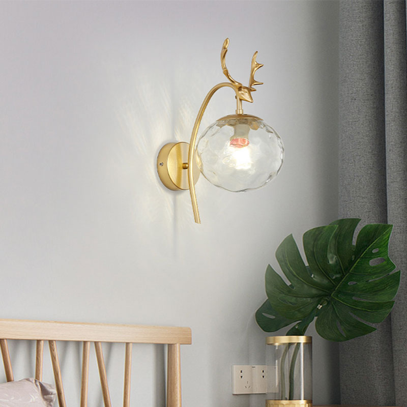 Valentina Ronde LED Wandlamp Goud Zwart Metaal Glas Eetkamer Slaapkamer