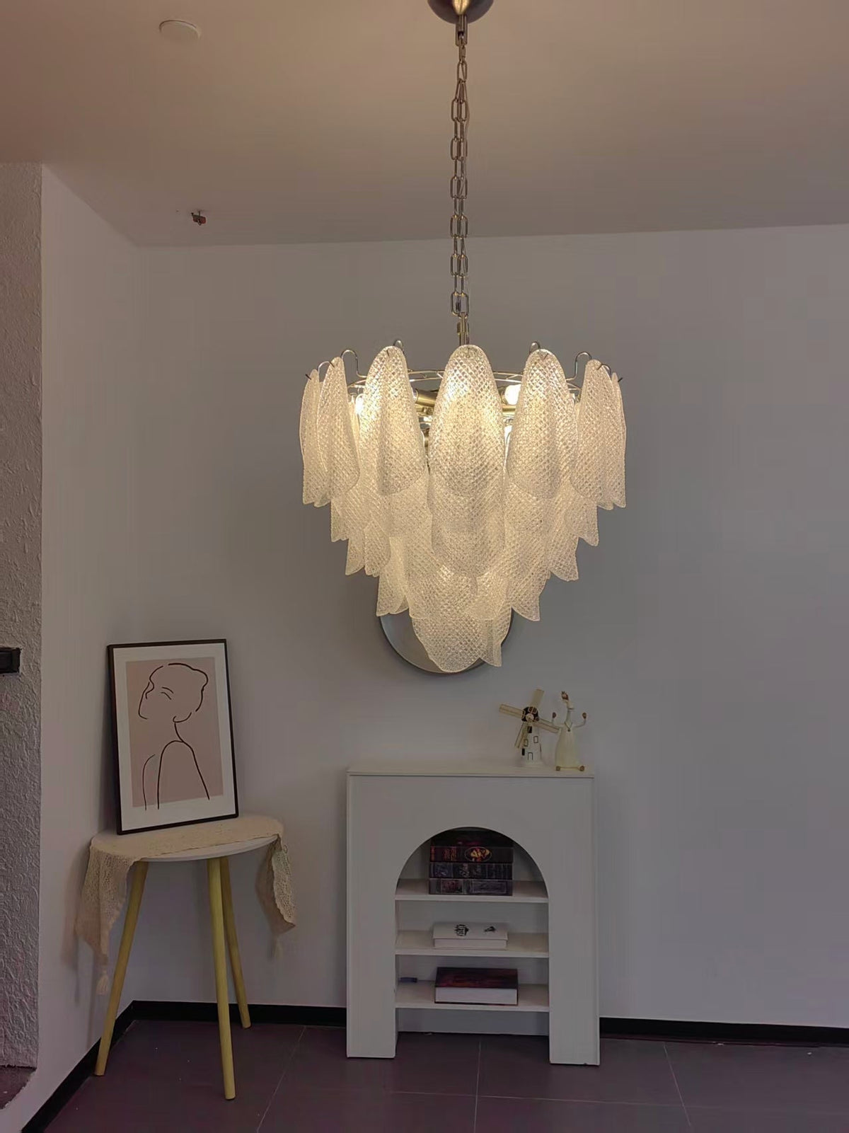 Prelit kroonluchter van Murano-glas