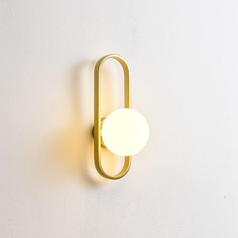 Valentina Moderne Globe Wandlamp Voor Op Het Bed Metaal/Glas Voor Goud/Zwart Slaap/Leeskamer