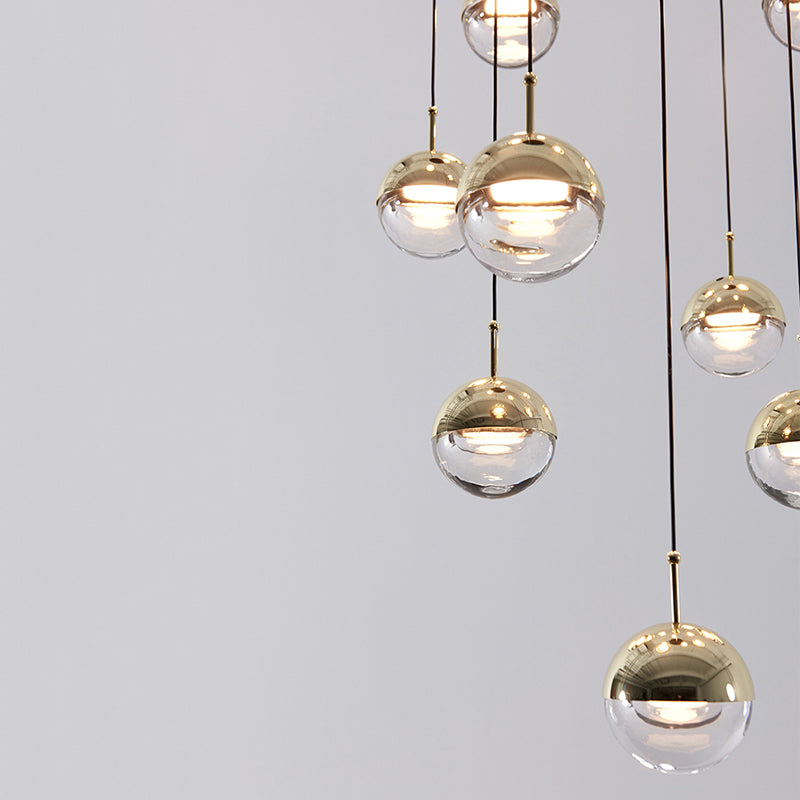 Valentina Bol LED Hanglampen Goud Metaal Glas Eetkamer Woonkamer