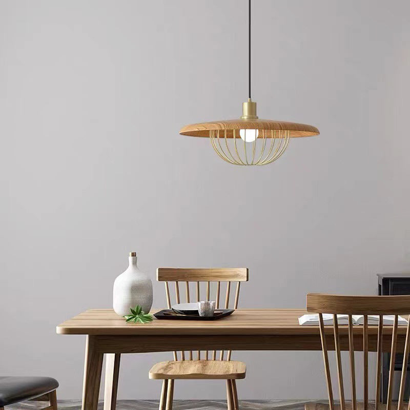 Cairns Modern LED Hanglamp Goud/Bruin/Grijs/Bruin/Hout Metaal Woonkamer
