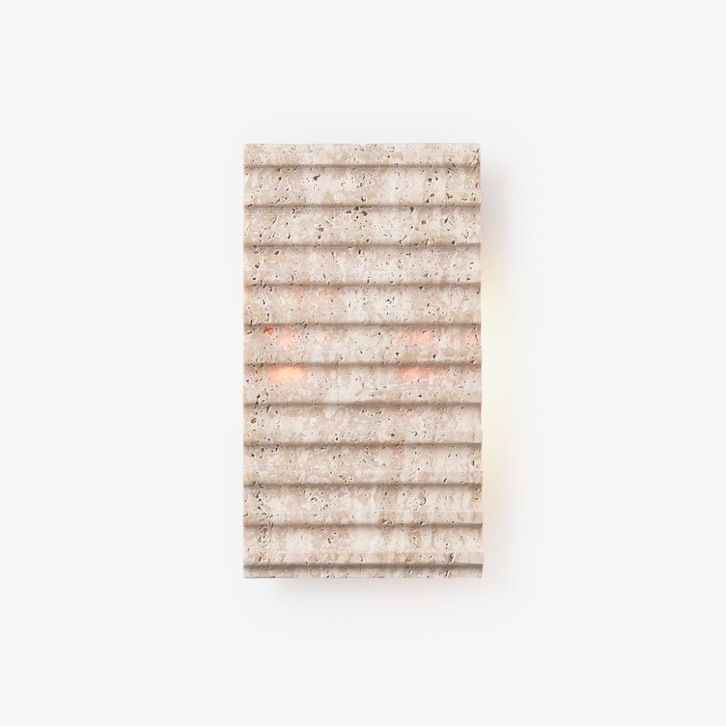 Noriora travertin Ribbed wandlamp