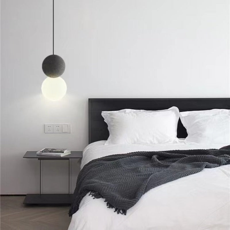 Byers Modern LED Hanglampen Zwart Glazen Bollen Metaal Slaapkamer