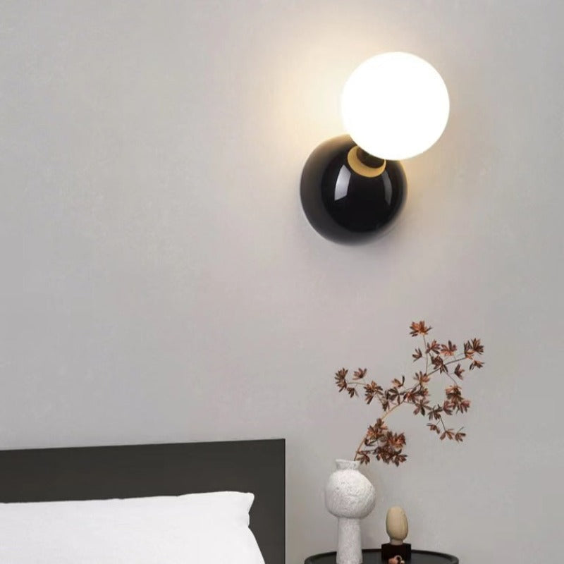 Valentina Modern Retro LED Wandlampen Black Wit Metaal Acryl Woonkamer
