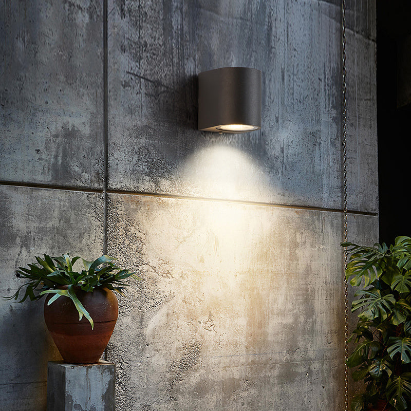 Orr Minimalistisch Kleine LED Wandlamp Zwart Glas Metaal Glas Hal Tuin