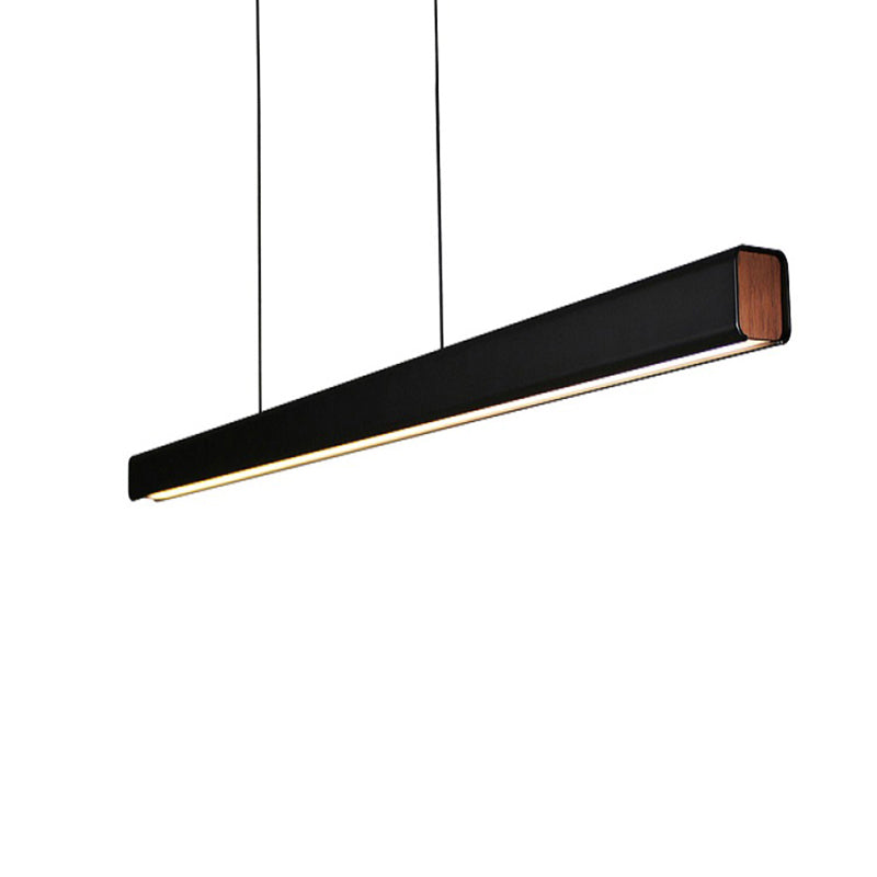 Edge Industriele LED Hanglamp Zwart Wit Metaal Hout Eetkamer