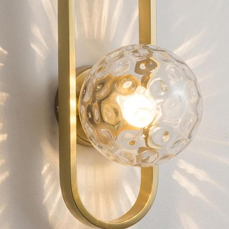 Valentina Moderne Globe Wandlamp Voor Op Het Bed Metaal/Glas Voor Goud/Zwart Slaap/Leeskamer