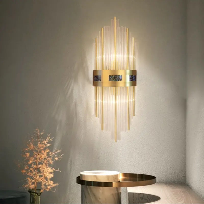 Crystal Design Wandlamp Goud Acryl/Metaal Woonkamer/Dinerkamer
