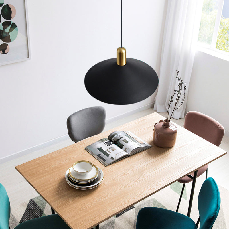 Carins Kegelvormig Design LED Hanglampen Zwart Wit Goud Metaal Eetkamer