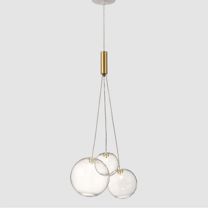 Valentina Design Bollen LED Hanglampen Goud Metaal/Glas Slaapkamer
