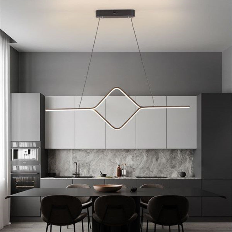 Bouvet Moderne Lineair Vierkant LED Hanglamp Goud/Zwart Slaapkamer/Eetkamer