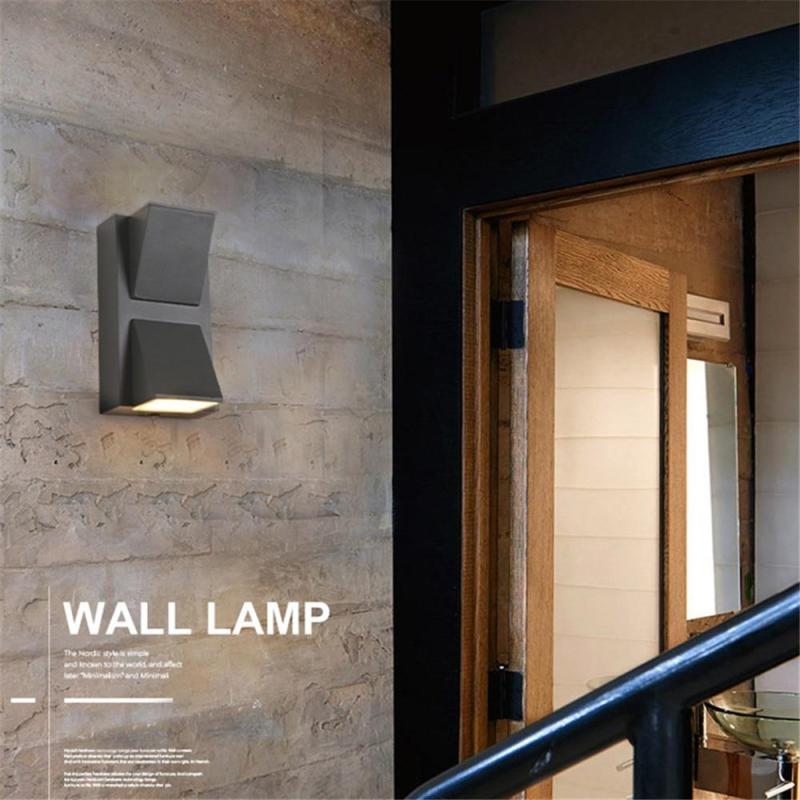 Orr Modern Kleine LED Wandlampen Zwart Grijs Metaal Buiten Binnen