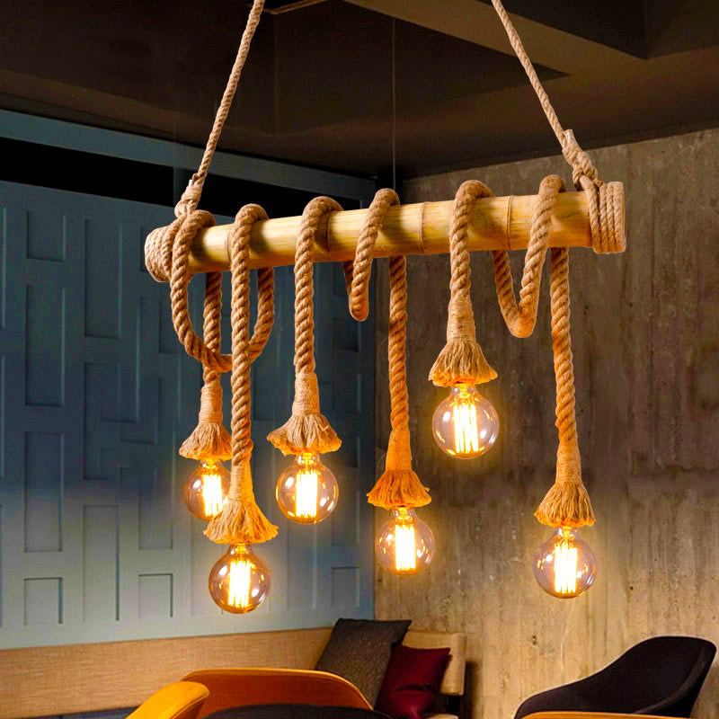 Alessio Retro LED Harajuku-stijl Hanglampen Hout Slaapkamer/Woonkamer