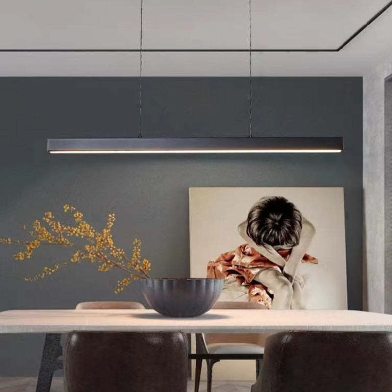 Edge Industriele LED Hanglamp Zwart Woonkamer Eettafel Metaal Acryl