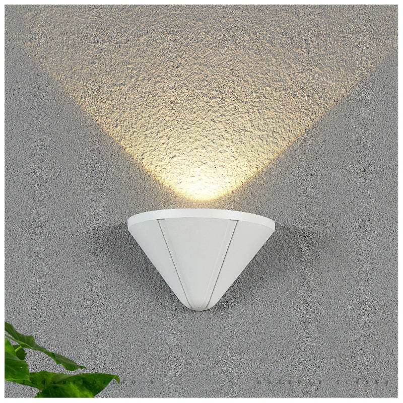 Orr Kleine LED Wandlampen Zwart Wit Metaal Acryl Tuin Hal Buiten