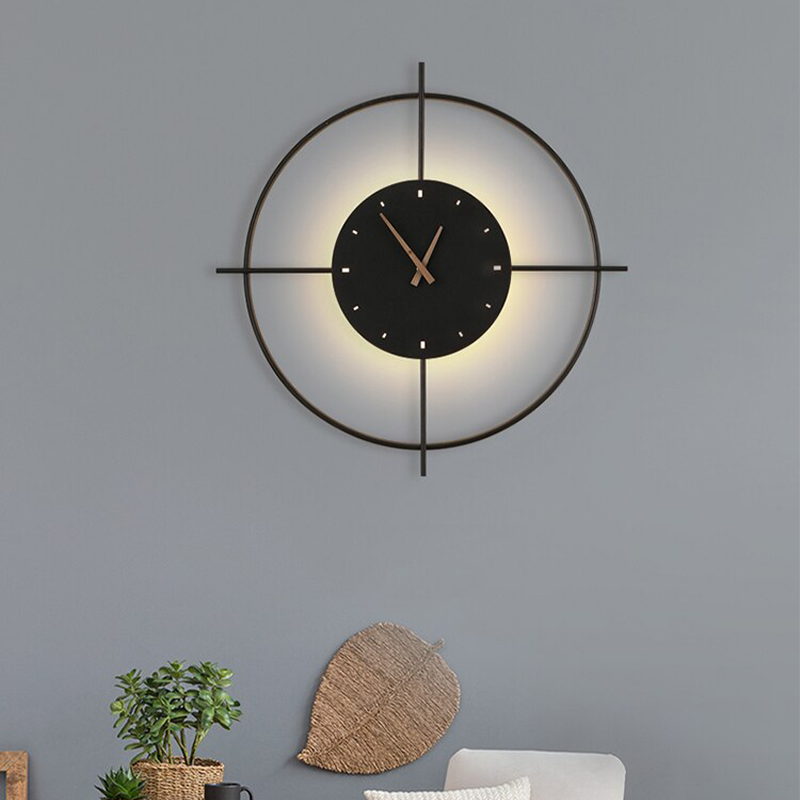 Nielsen Moderne Ronde Design LED Wandlampen Zwart Metaal Woonkamer
