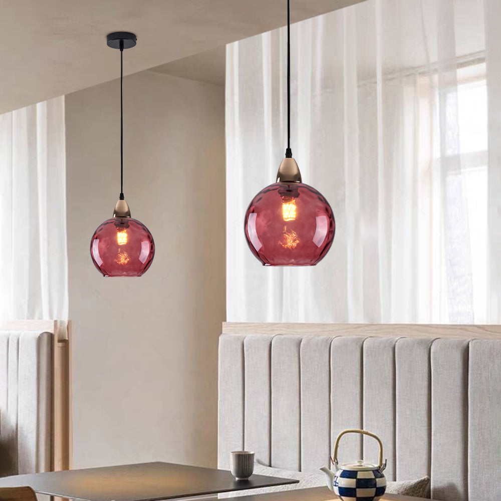 Hailie Design Grote Ronde LED Hanglampen Metaal Glas Eetkamer