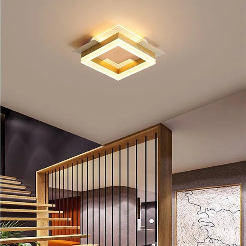 Amos Ronde LED Plafondlampen Wit Metaal Acryl Slaapkamer Woonkamer