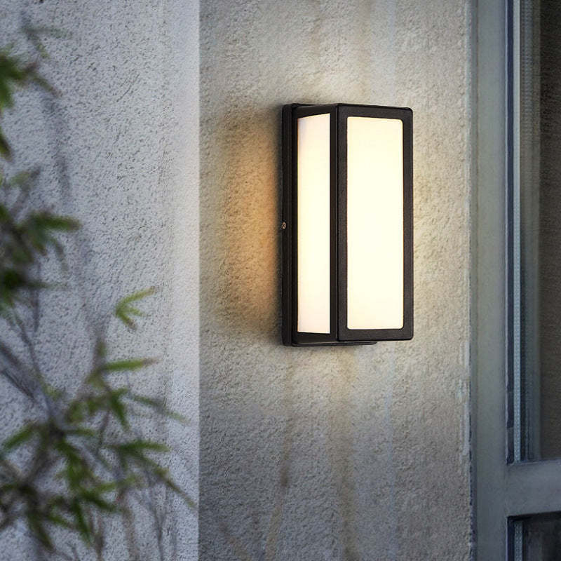 Orr Retro LED Wandlampen Zwart Metaal Acryl Tuin Hal Buiten