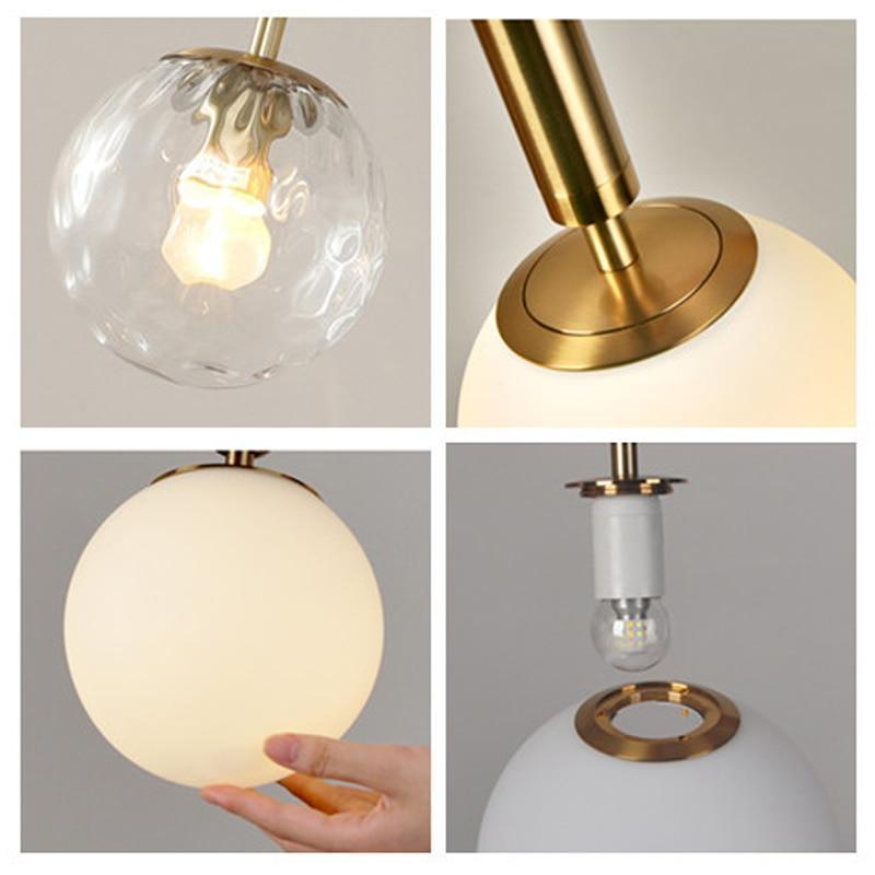 Valentina Modern LED Hanglampen Zwart Wit Metaal Glas Eetkamer