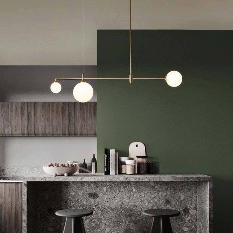 Valentina Moderne Bubble Hanglampen Goud Koper Glas Slaapkamer