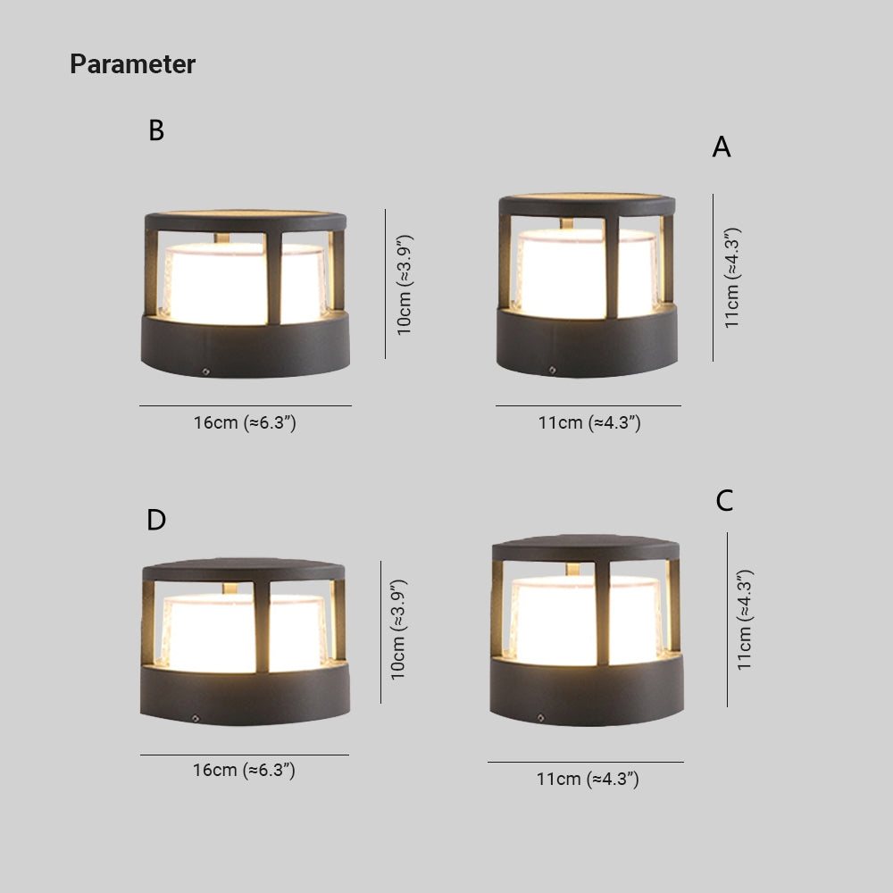 Pena Moderne Design LED Wandlamp Metaal Zwart Tuin/Binnenplaats