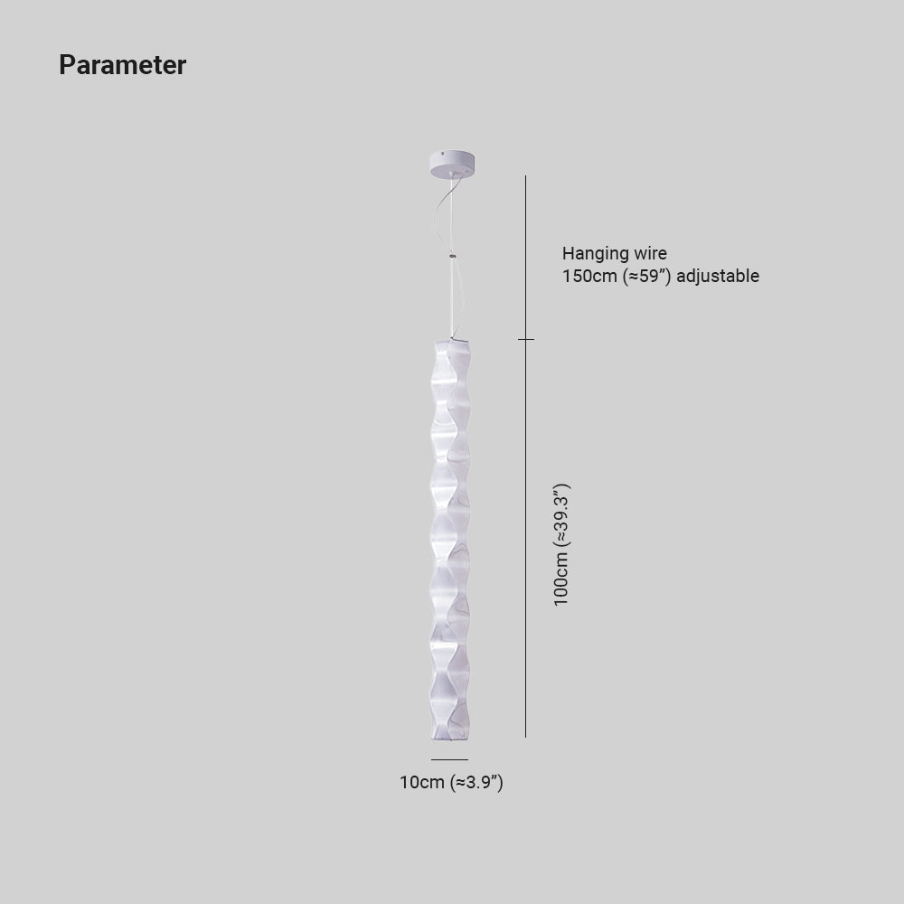 Nazifa Moderne Strip Design LED Hanglamp Wit Metaal Eetkamer