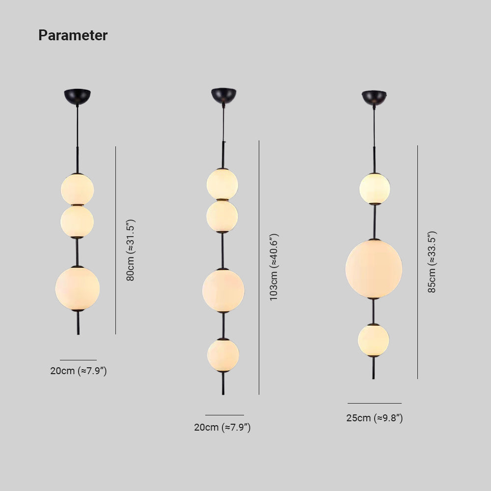 Valentina Moderne LED Hanglamp Zwart Metaal Glas Eetkamer Slaapkamer