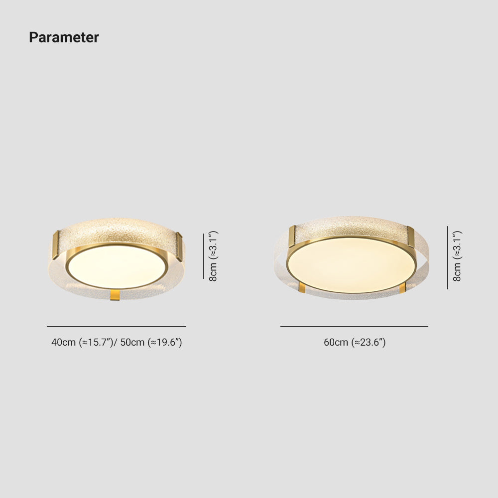 Quinn Moderne Ronde LED Plafondlamp Metaal/Glas Goud/Transparant Slaapkamer