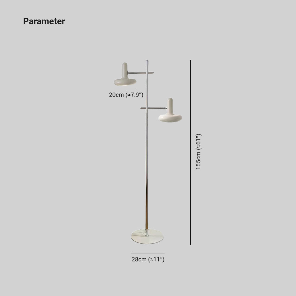 Carins Minimalistische LED Vloerlamp Wit Metaal Slaapkamer Woonkamer