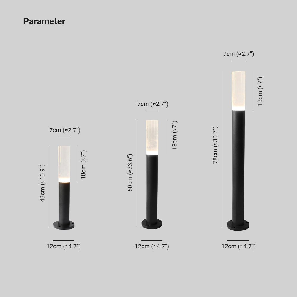 Pena Moderne Design LED Buitenlamp Metaal Acryl Zwart Buiten