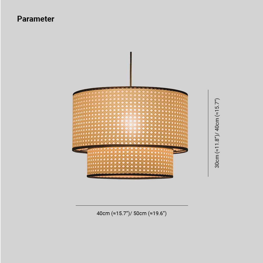 Ritta Hanglamp, Dubbellaags, Dia 40/50cm