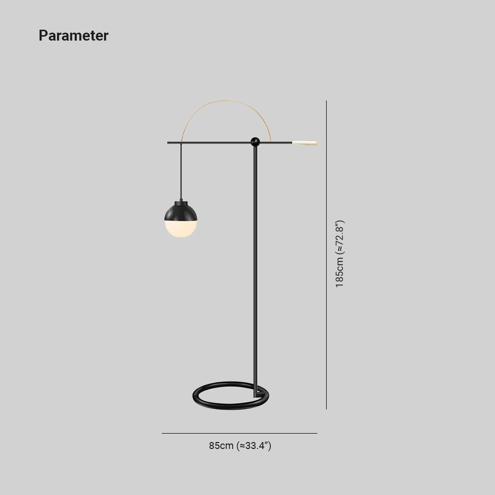 Valentina Ronde Design LED Vloerlamp Metaal Glas Woonkamer Slaapkamer
