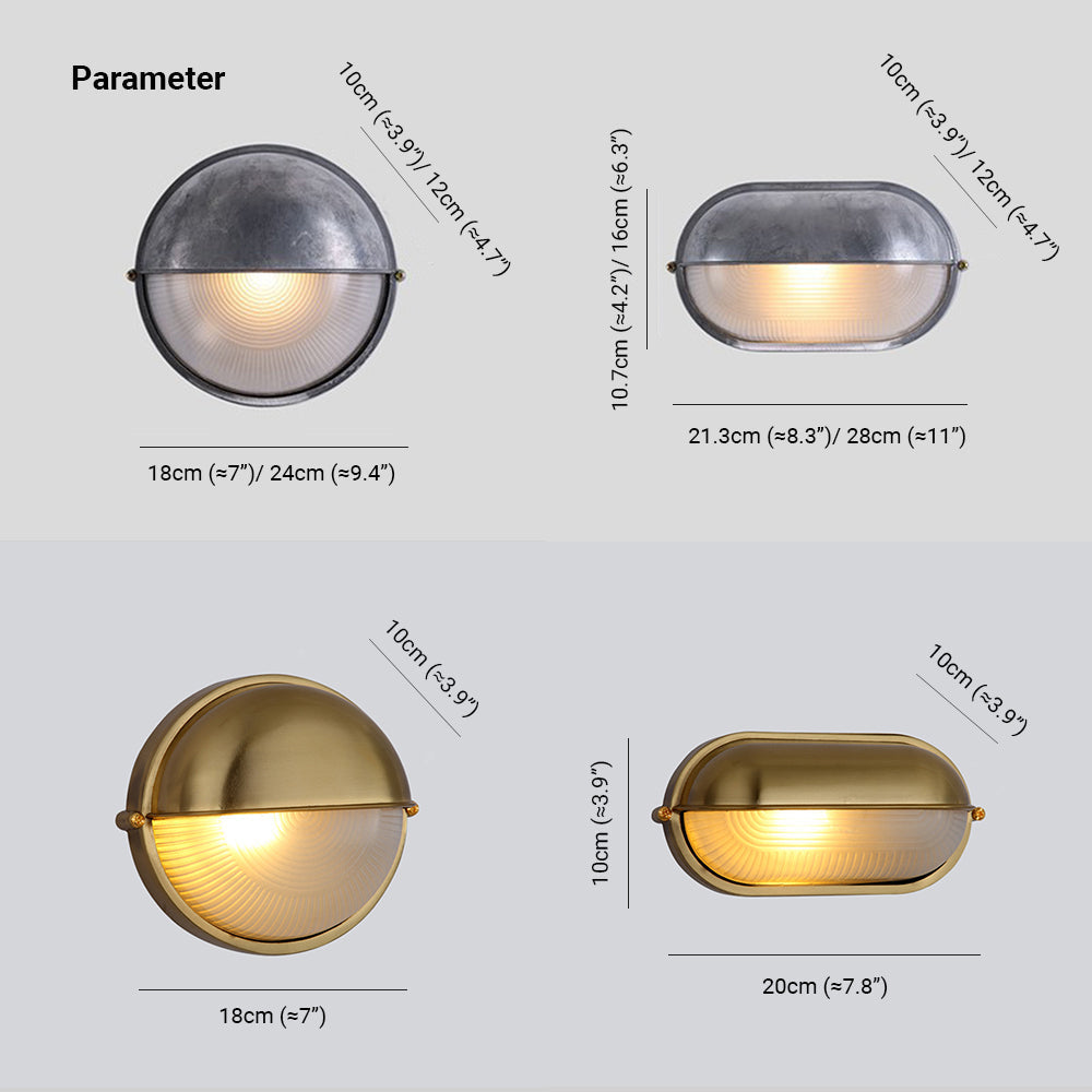 Orr Moderne Design Ronde/Ellips Waterdichte Wandlamp Metaal/Glas Buiten Binnenplaats/Balkon