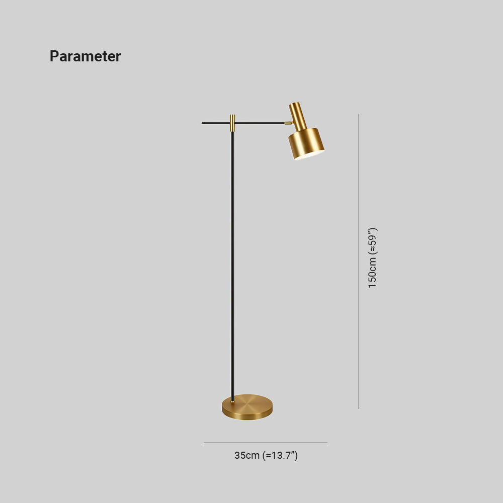 Freja Luxe Lineaire LED Vloerlamp Zwart Goud Metaal Slaapkamer Woonkamer